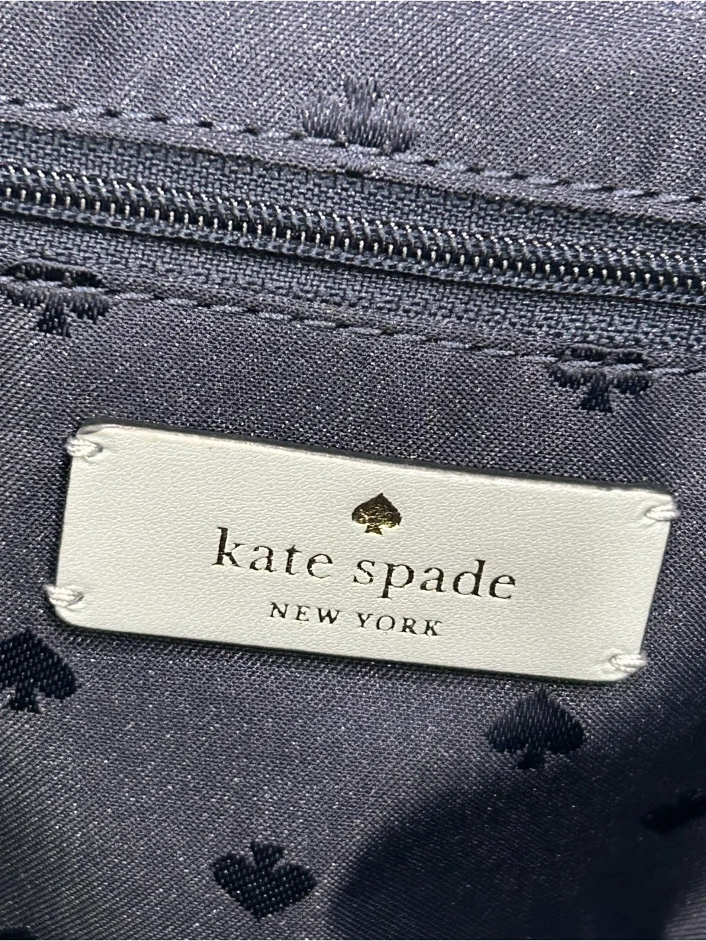 kate spade gray nylon zip-top tote “Kitt” Large